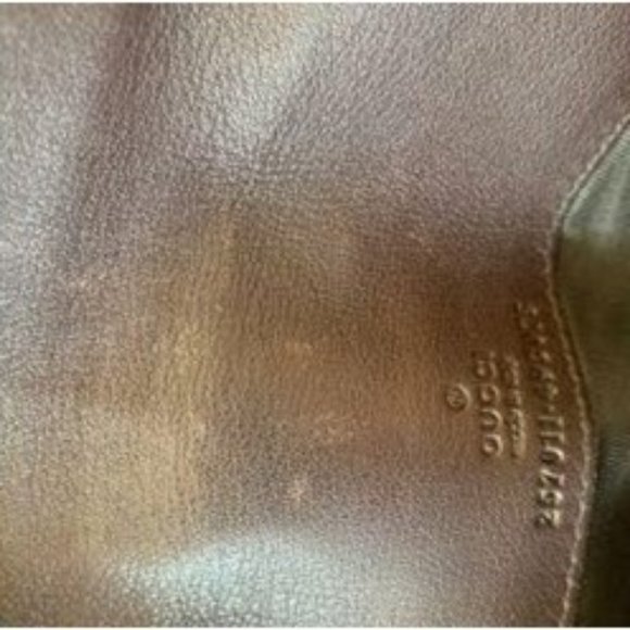 Authentic Gucci Wallet Long Brown Leather GG Logo Vintage On Sale - Picture 9 of 9